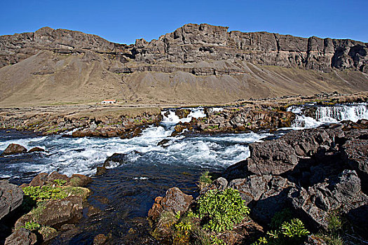 山地,风景,河,靠近,南方,区域,冰岛,欧洲