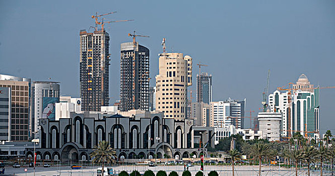 西部,湾,高层建筑,许多,塔,施工,十一月,2006年