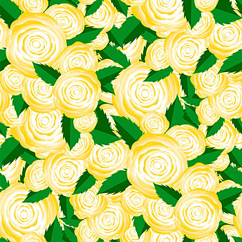 花束,黄色,玫瑰,随机性,无缝,图案