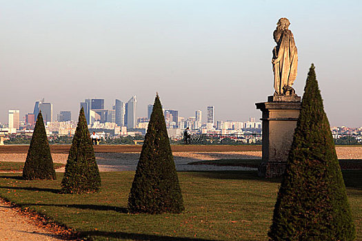 法国,巴黎,伊夫利纳,圣日耳曼昂莱,城堡,拉德芳斯,背景