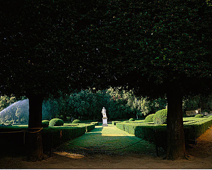 雕塑,正规花园,圣奎里克,意大利