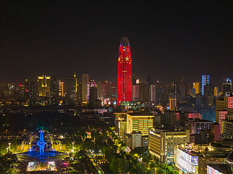 济南泉城广场国庆节夜景