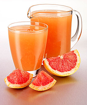 罐,玻璃杯,葡萄柚汁