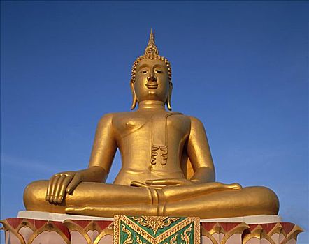 黄金,佛像,大佛,苏梅岛,泰国