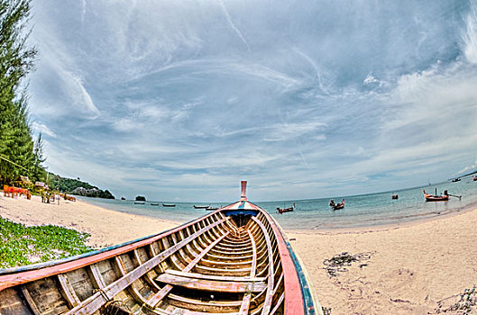 船,海滩,普吉岛,泰国