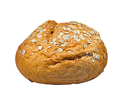 燕麦,面包,隔绝,白色背景