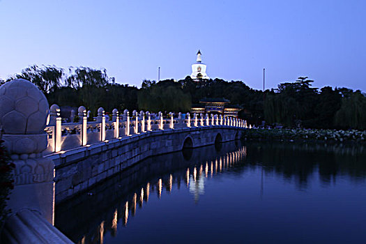 2015年10月2日北京西城区北海公园夜景