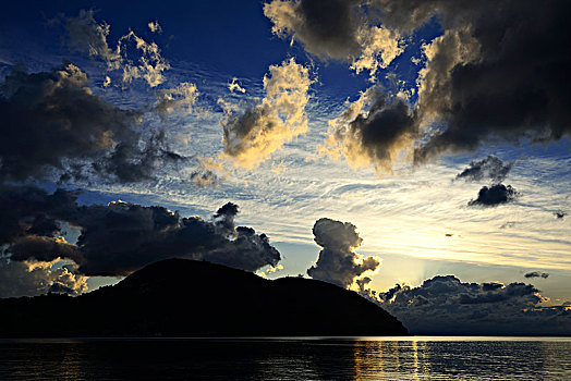 利帕里,岛屿,生动,云,气氛,利帕里群岛,意大利,欧洲