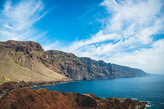 悬崖,风景,特内里费岛,加纳利群岛,西班牙,欧洲