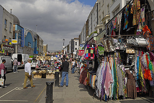 英格兰,伦敦,山,市场货摊,波多贝罗路,著名,街边市场