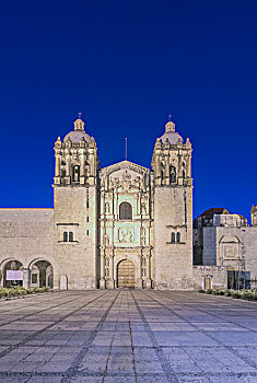 墨西哥,瓦哈卡,圣多明哥教堂,圣多明各,黎明,大幅,尺寸