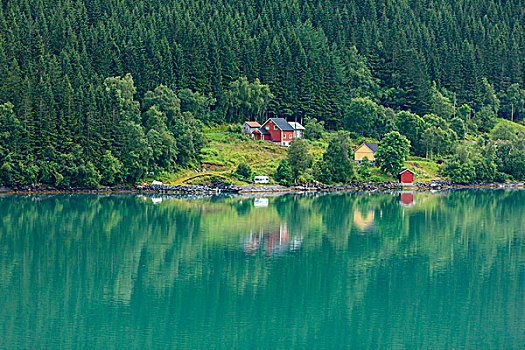木质,农舍,建筑,挪威