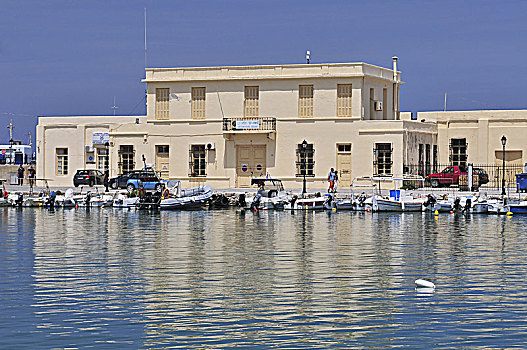 渔船,停泊,威尼斯,港口,克里特岛,希腊