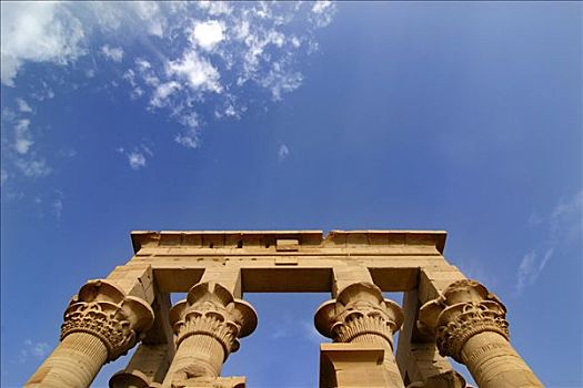 石头,柱子,康翁波神庙,埃及,北非
