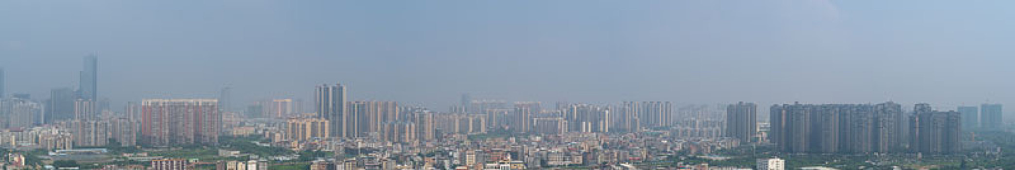 广东惠州市惠城区市区江北城市建筑天际线风光