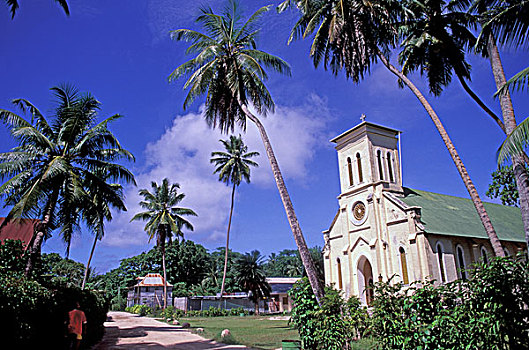 非洲,塞舌尔,拉迪格岛,教堂