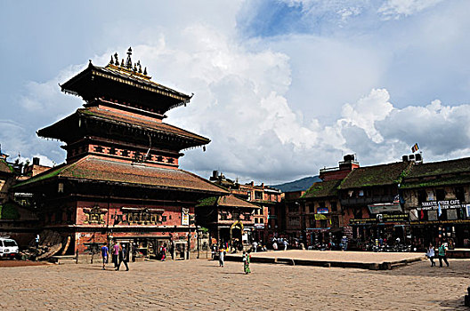 庙宇,杜巴广场,巴克塔普尔,加德满都山谷,尼泊尔