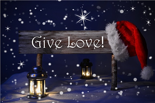 圣诞节,标识,烛光,圣诞帽,给,爱情