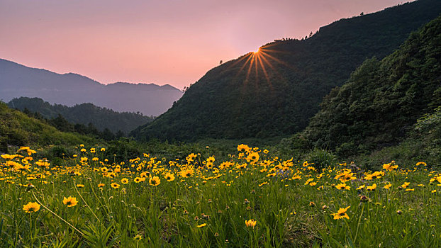 重庆黑山谷夕照