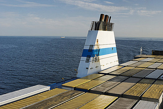 货箱,甲板,波罗的海,渡轮,路线