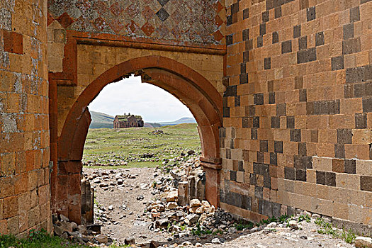 大门,城墙,亚美尼亚,丝绸,路线,东安纳托利亚地区,安纳托利亚,土耳其,亚洲