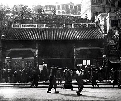 街景,香港,19世纪,艺术家,未知