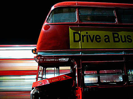 伦敦双层巴士,一对,巴士,引擎盖