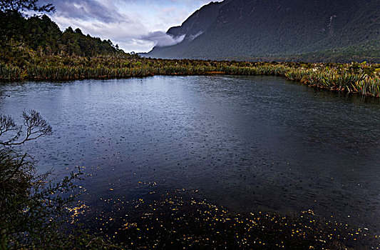 新西兰南岛优胜美地国家公园,yosemitenationalpark,的镜湖,mirrorlake