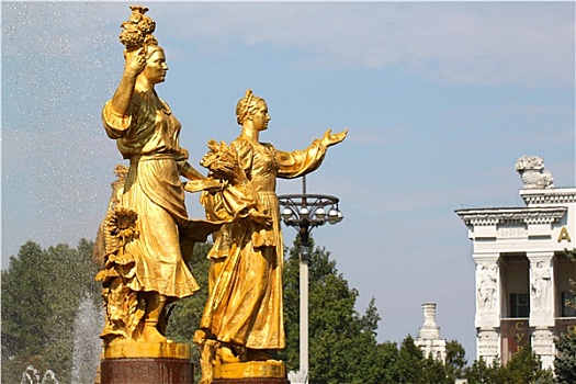 喷泉,友谊,乌克兰,俄罗斯