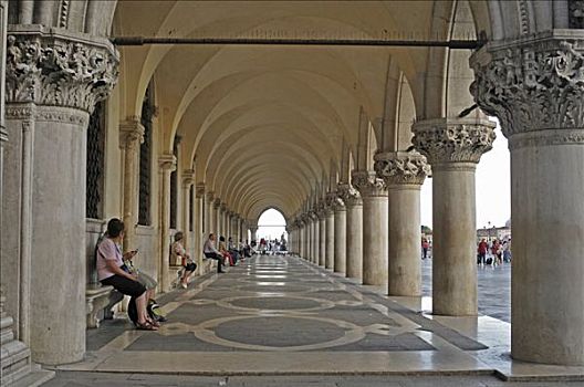 拱道,宫殿,威尼斯,意大利,欧洲