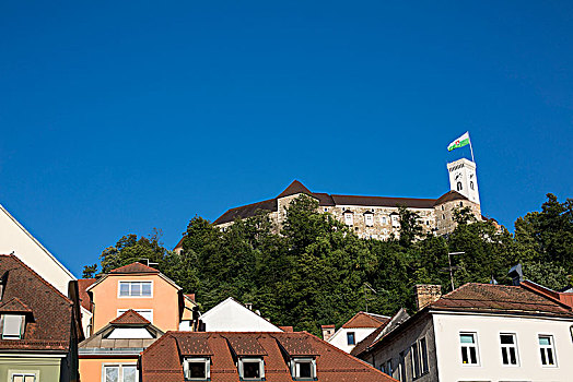 风景,城堡,卢布尔雅那,斯洛文尼亚