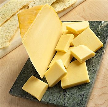 楔形,瑞典,奶酪,切片