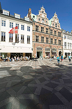人,购物街,广场,哥本哈根,丹麦