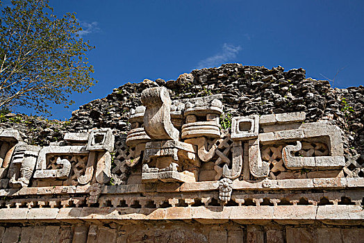 面具,雨,神,宫殿,玛雅,遗址,尤卡坦半岛,墨西哥