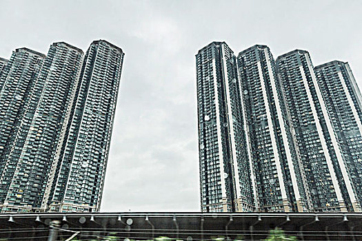 排,公寓,楼宇,香港,中国