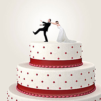 婚礼,有趣,蛋糕