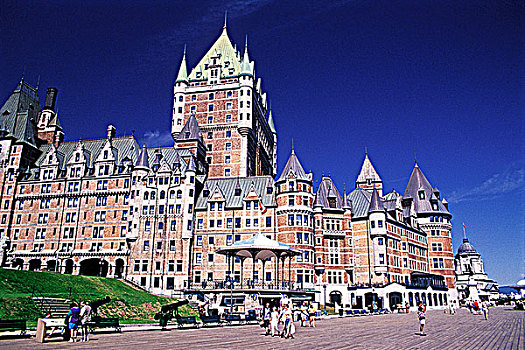 散步场所,正面,酒店,魁北克城,魁北克,加拿大,地标,历史