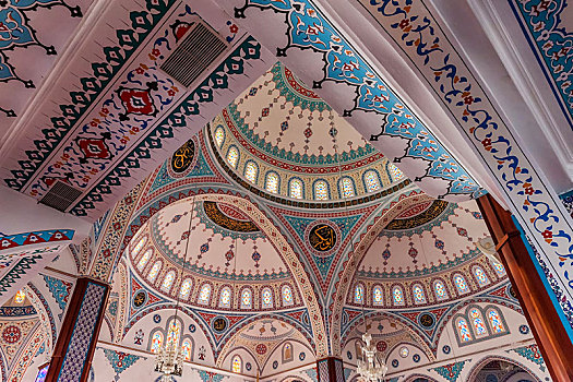 图案,穹顶,清真寺,西南方,土耳其,亚洲