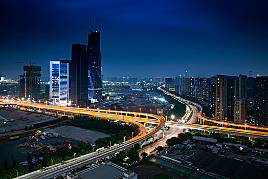 中国广东深圳前海都市夜景