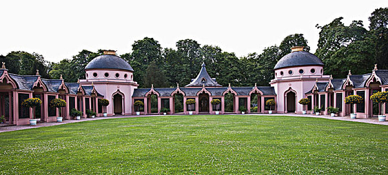 清真寺,施威琴根,城堡,花园,德国