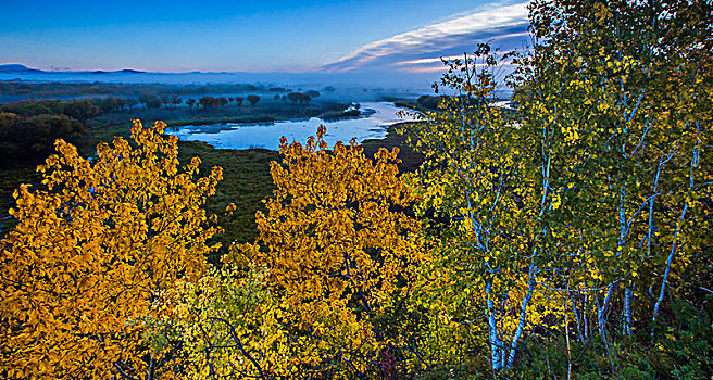 呼伦贝尔国家湿地公园秋天风光