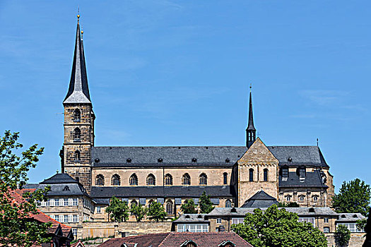 教堂,城市,养老院,班贝格,上弗兰科尼亚,巴伐利亚,德国,欧洲