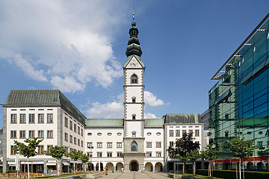 大教堂广场,克拉根福,大教堂,卡林西亚,奥地利,欧洲