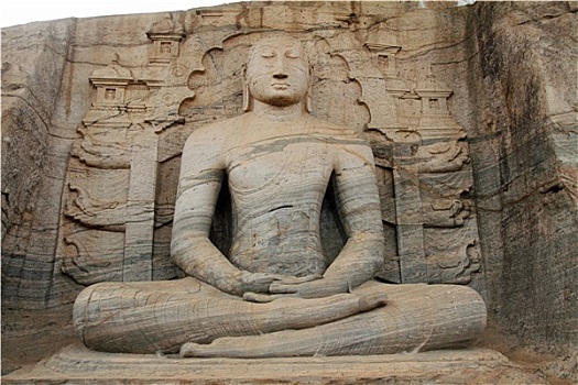 伽尔寺,佛像,波隆纳鲁沃古城,斯里兰卡