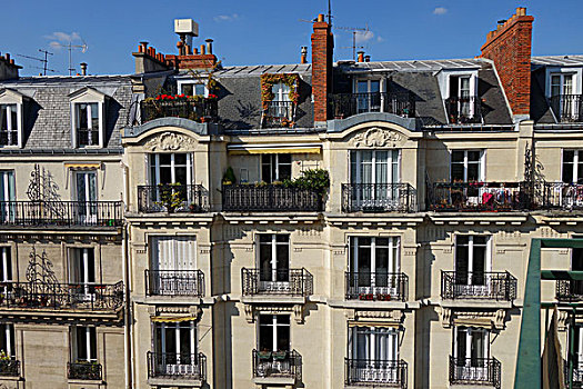 风景,住宅建筑,巴黎