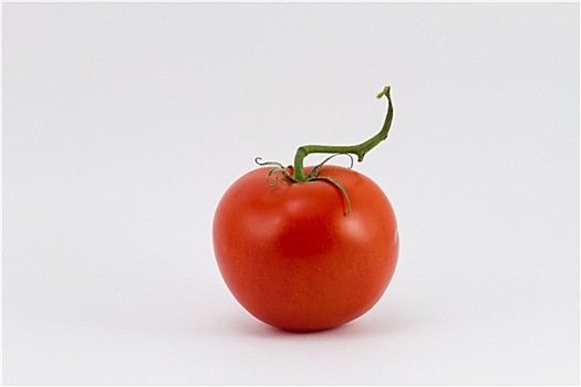 一个,新鲜,红色,西红柿,隔绝,白色背景