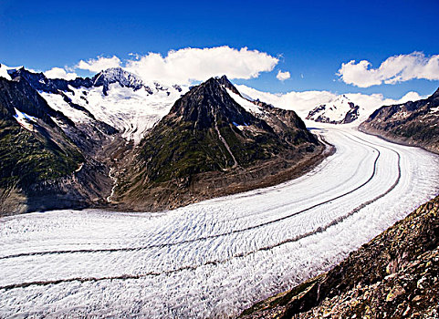 冰河,伯尔尼阿尔卑斯山,瑞士,欧洲