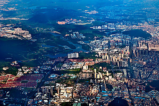 城市,建筑,河流,水系,航拍