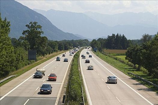 公路,交通,旅店,山谷,靠近,上巴伐利亚