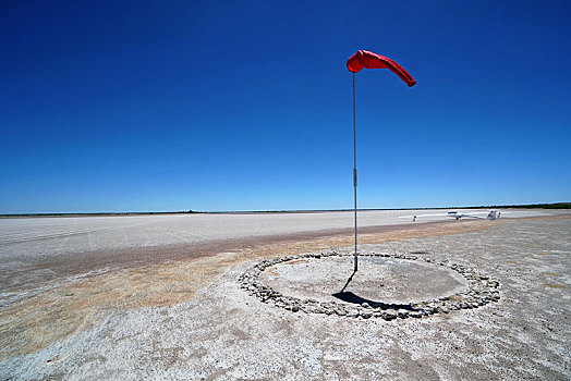 风向袋,飞机场,边缘,卡拉哈里沙漠,纳米比亚,非洲